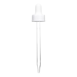 4 oz White Glass Dropper (22-400)(Semi Ribbed)
